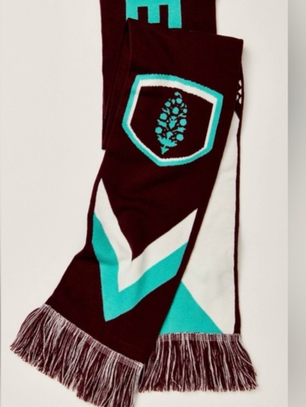 Free People Movement Big League Reversible Scarf mahogany Maroon and Aqua Teal